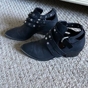 Circus by Sam Edelman black booties with stud details; worn once